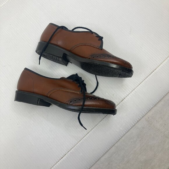 Vtg 1960s new deadstock oxford wingtip child baby shoes sz 11 - Picture 7 of 7